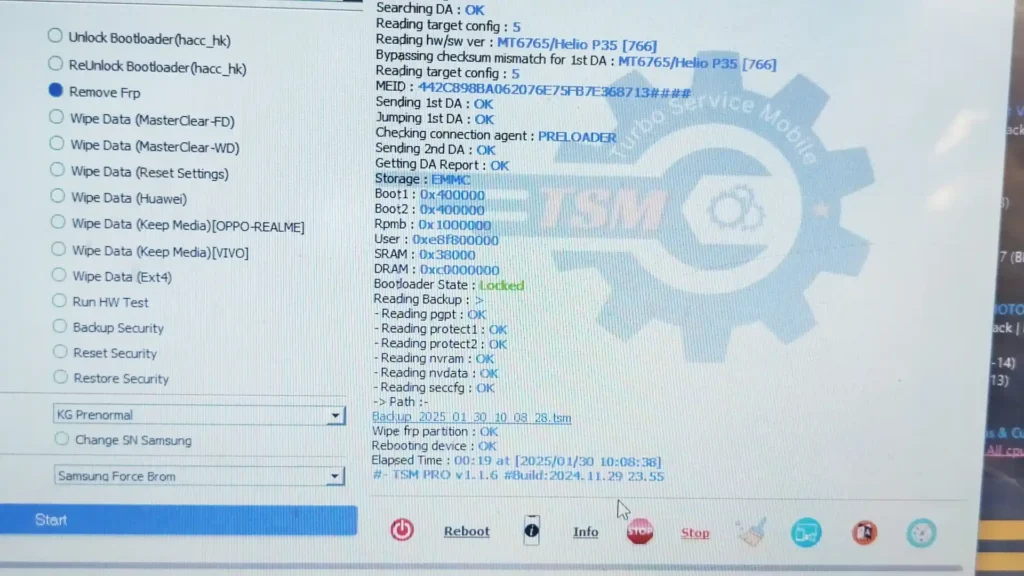 Oppo A17k Remove Frp Lock With Tsm Tool