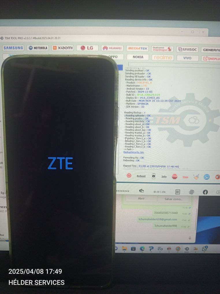 Zte blade a35 frp with tsmtool