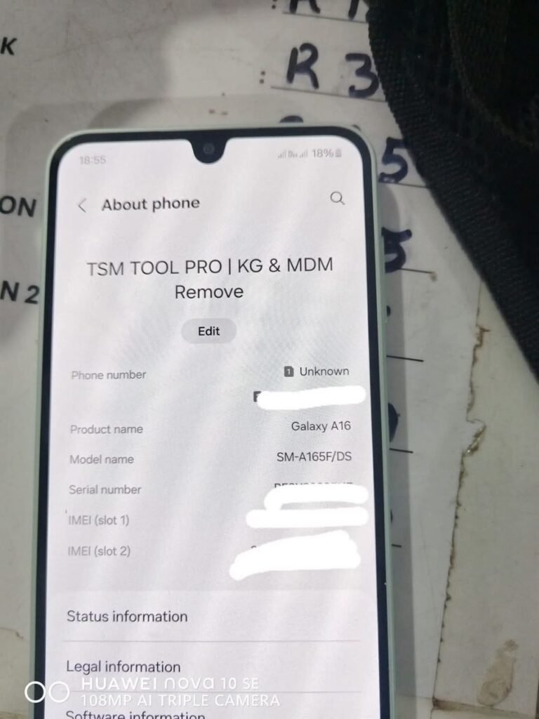 SM-A165F Remove KG Lock