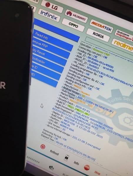 Honor x8c abr lx3 android 15 frp lock remove with tsm tool