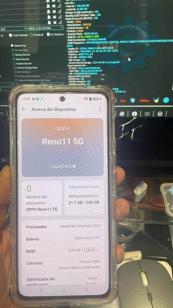 Oppo reno 11 5g remove frp lock with tsm tool