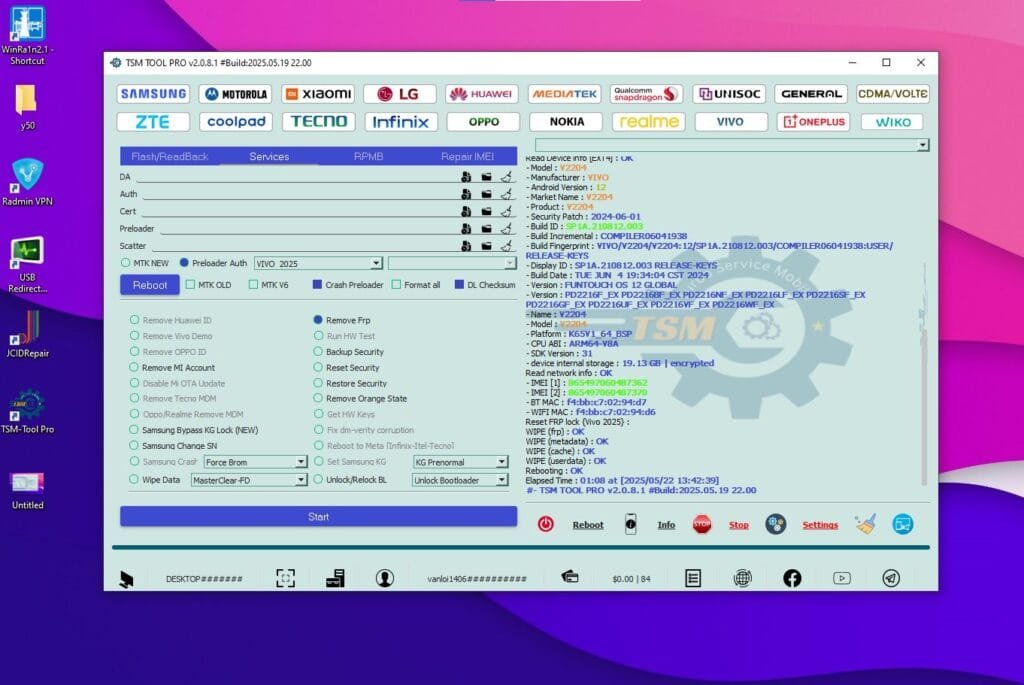 Vivo y02s frp lock remove with tsm tool
