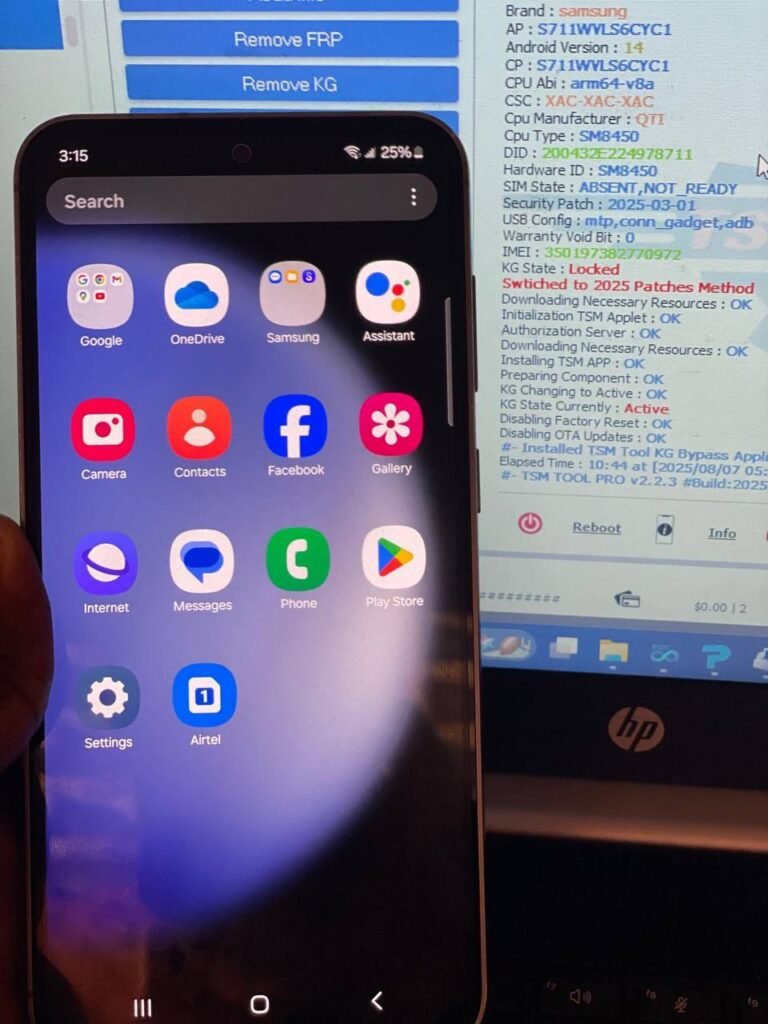 Samsung   s23 fe sm s711w bit 6 remove mdm lock with tsm tool