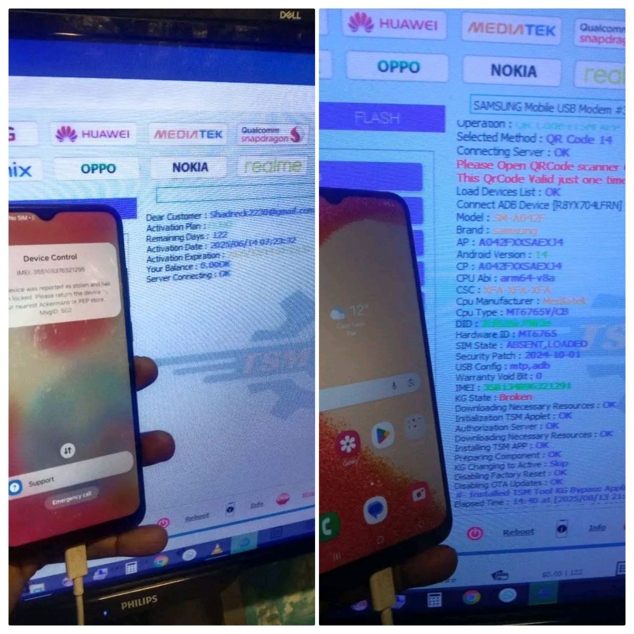 Samsung A04E KG Lock Removal